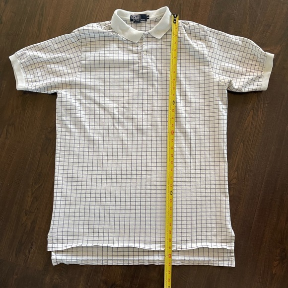 POLO by RALPH LAUREN Vintage Classic Checked Shirt Cotton‎ Pony White Black XXL - Picture 8 of 9